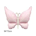 Pink matte butterfly foil balloon for birthday party decoration, 94x73cm size - INS Style Butterfly / 1 Piece / Pink