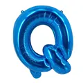 Ballon en aluminium lettre Q bleu brillant pour décoration de fête et mariage - Bleu Q