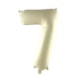32-inch matte cream white number 7 aluminum foil balloon for birthday party decor - Cream 7