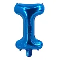 Ballon lettre I en aluminium bleu roi pour décorations de mariage et de fête - Bleu I