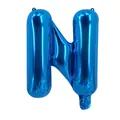 Ballon en aluminium bleu brillant lettre N pour décoration de fête et événements - Bleu N