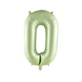 32-inch olive green matte number 0 foil balloon for birthday party decorations - Olive Green 0