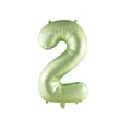32-inch olive green number 2 foil balloon with metallic satin finish for party decor - Olive Green 2