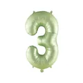 32-inch olive green number 3 foil balloon with satin metallic finish for party decor - Olive Green 3