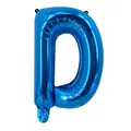 Ballon en aluminium bleu en forme de lettre D majuscule pour décor de fête - Bleu D