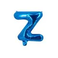 Ballon en aluminium bleu lettre Z avec finition métallique pour décorations - Bleu Z