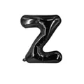 Ballon en aluminium noir brillant en forme de lettre Z pour décoration de fête - Noir Z