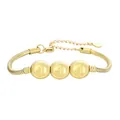 Détail du bracelet chaîne serpent dorée avec le chiffre 4 gravé sur les perles - Chiffre 4 / Or