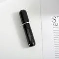 Portable 5ml refillable perfume atomizer in glossy black with clear level window - 5ml / Bright Black