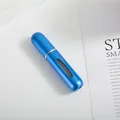 Portable 5ml bright blue refillable perfume atomizer with clear viewing window - 5ml / Matte Blue