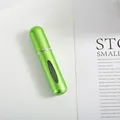Matte green refillable perfume atomizer with viewing window and 5ml capacity - 5ml / Matte Green
