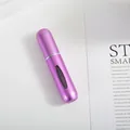 Matte purple 5ml refillable perfume atomizer with viewing window and metal finish - 5ml / Matte Purple