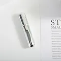 Silver 5ml refillable perfume atomizer with window and metallic capsule finish - 5ml / Bright Silver