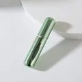 Portable 5ml refillable perfume atomizer in metallic light green with clear window - 5ml / Bright Green
