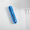 Portable 5ml bottom-fill perfume atomizer in electroplated bright blue aluminum - 5ml / Bright Royal Blue