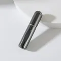 Deep grey refillable 5ml perfume atomizer with transparent window on stone pedestal - 5ml / Glossy Gray