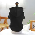 Klassischer schwarzer Haustier-Hoodie aus weichem Strick in gemütlicher Umgebung - XS / Schwarz