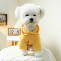Cozy ginger yellow pet hoodie sweatshirt in soft cotton for small dogs and cats - Yellow