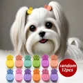 Set of 12 cute pineapple pet hair clips for dogs in assorted candy colors - Pineapple Small Hair Clip