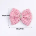 Pink tweed pet bow tie collar with faux pearls and golden sequins for cats and dogs - Tweed Bowknot Clip-Pink