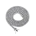Silberfarbene Tenniskette mit klaren Zirkoniasteinen in einer mehrlagigen Anzeige - Armband 8inch(20CM) / 3mm Breite / Silber