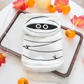 Fleece mummy costume hoodie for dogs and cats with pumpkin decor for Halloween - Mummy Hoodie (White)