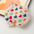 Knitted pet sweater with colorful heart patterns for small dogs and cats in autumn and winter - XS / Colorful Heart Sweater