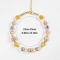 Collier en cristal pour animaux avec perles champagne et charm papillon violet - Style Perlé en Cristal Gypsophile