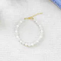 Collier élégant en perles blanches avec fermoir doré pour chats et petits chiens de luxe - Style Boule Myrique Perle