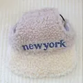 Pink plush pet harness with New York embroidery and cozy sherpa fleece texture - S / Pink New York Baseball Style