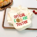 Gilet en tricot crème pour chien avec broderie Cookie Tester et attache pour laisse - XS / Sweatshirts / Sweat-shirt de Noël Testeur de Biscuits