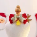 Christmas dog collar with red velvet bow, gold sequins and a yellow tree pendant - Christmas Luminous Pendant Collar Red