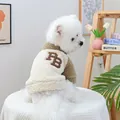 Hundemantel aus Sherpa-Fleece in Creme und Braun mit PB-Stickerei für kleine Hunde - XS / Oberteile / Beige-Braun
