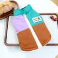 Three-color patchwork dog vest with zipper and belly rub club label on white tray - XS Chest 30 Length 20 / Color Block