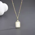 Minimalist gold S925 sterling silver necklace with letter C pendant and sparkling crystals - Letter C Necklace