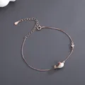 S925 sterling silver rose gold whale bracelet with white enamel and clear zircon detail - Bracelet-Box Chain / Rose Gold