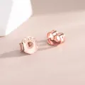 S925 sterling silver butterfly earring backs in rose gold finish with hallmark - Earring Backs / Rose Gold