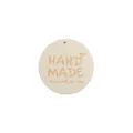 Round cream handmade tag with Especially for You engraved text for DIY crafts - Natural