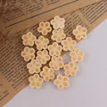 DIY light natural wood five-petal flower beads for handmade jewelry accessories - Flower