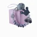 Detalle de sujetachupetes de silicona con dijes de corona, coche gris y cuentas BABY - Estilo Coche