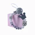Detalle del sujetachupetes para bebé con cuentas de silicona y diseño de oso corona - Estilo Cabeza de Oso