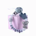 Sujetachupetes de silicona con diseño de koala y cuentas de letras BABY en bloque - Estilo Koala