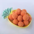 Détails de texture des perles en coton crocheté orange de 20mm pour bijoux DIY - 20mm / Orange