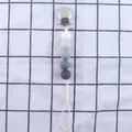 Dettaglio catenella portaciuccio con clip in metallo e perle in silicone grigio sfumato - Stile Sfumato da Bianco a Grigio (1#)
