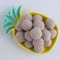 Perles en coton au crochet beige 20mm pour bijoux DIY et artisanat fait main - 20mm / Gris clair