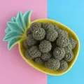 16mm olive green crochet cotton yarn beads for DIY jewelry making and crafts - Avocado Green