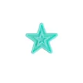 Star-shaped silicone teething bead in mint green for DIY baby pacifier clips - Green
