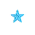 DIY-Baby-Beißring-Zubehör mit himmelblauem, verschachteltem Silikon-Fünfzack-Stern-Anhänger - Himmelblau