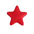 Star-shaped red silicone teether toy with matte finish and rounded edges for baby DIY crafts - Red