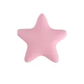 Matte pink star-shaped silicone baby teether for DIY pacifier clips and necklaces - Pink